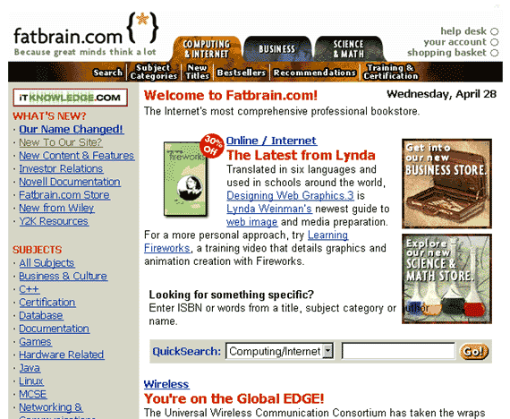 Fatbrain First Tab Header